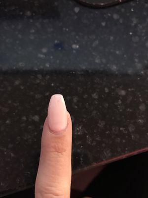 The nail she swore was straight after I told her it was crooked.