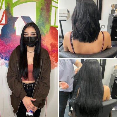 22'' Phoenix hair using tape ins on my lovely client