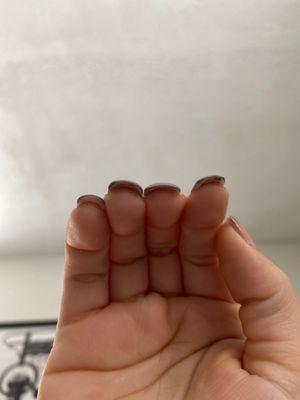 Flat and thick nails