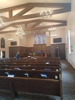 Our beautiful recently remodeled sanctuary