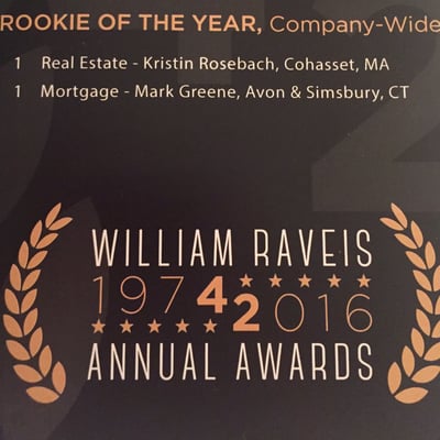 William Raveis Rookie of the Year 2015, Company-Wide