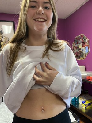 Belly button piercing from Luv Ink