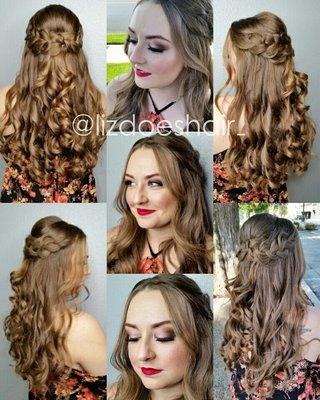 Hairstyle by Liz. Makeup by Maria V.