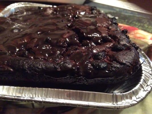 Burnt brownie...all along the edges...how can you seriously give people who pay something like this?