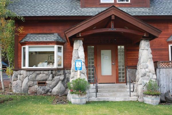 Stand alone dental office  building, cozy easy to find at the corner of Ski Run and Forest. Summer and Winter views