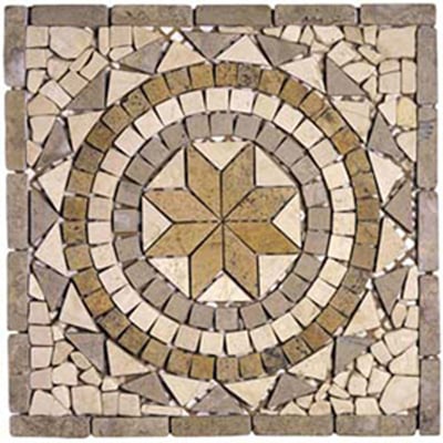 Example of a tile inlay floor medallion