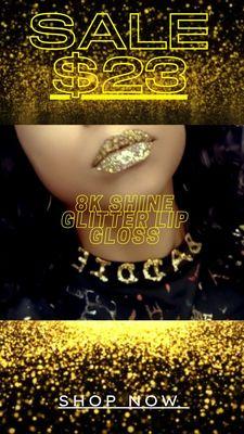 Available In The Baddie Aesthetic Department @refinedtruth.org
 8K Shine Glitter Lip Gloss 50% Off Unleash The Baddie In You!