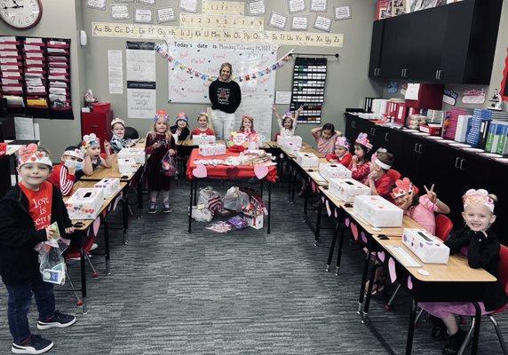 Valentine's Day party in Kindergarten