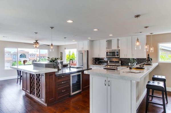 Gorgeous kitchen space at Indra Group La Jolla listing