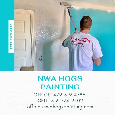 Add some color! #localpainter #painternearme #nwahogspainting #paintpros #interiorpainting #commercialpainting #paintingnwa #residential