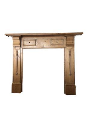 Gorgeous English Pine Mantel. Mid 19th Century.