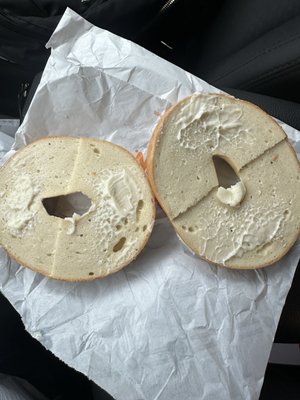 Everything bagel with EXTRA butter