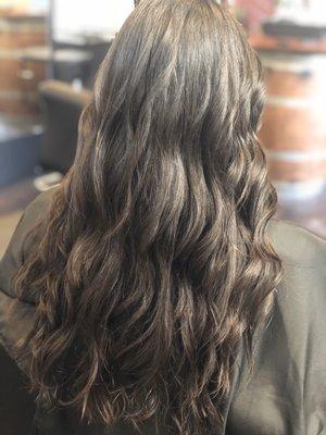 Haircut and beach waves style by Lauren