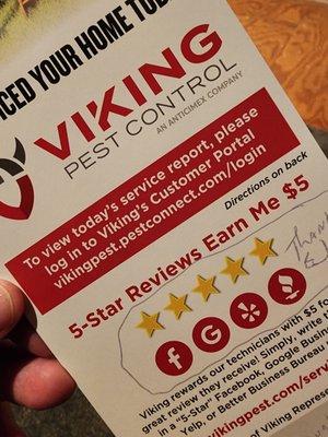 Viking buys positive reviews for $5.