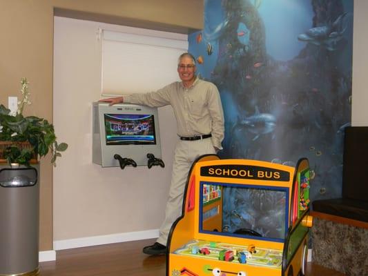 Dr. Gary - with new KidzPlace Game - waiting room