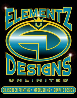 Elementz Designs Unlimited. Specializing in Silkscreen Printing, Graphic Design, and Airbrushed Designs.