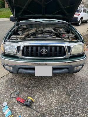 Before and after headlights on a toyota tacoma. Book now!