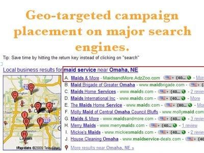 We offer geo-targeted campaign placement