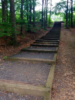 Trail up to the baseball field