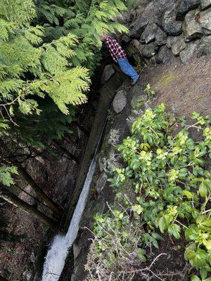 Back area waterfall