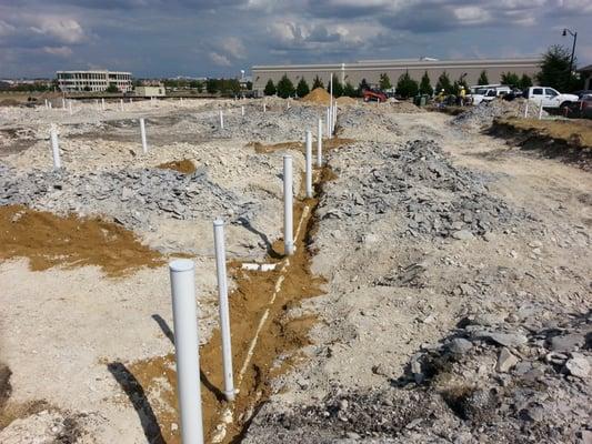 New Commercial Office Building  - Rough Plumbing Installation