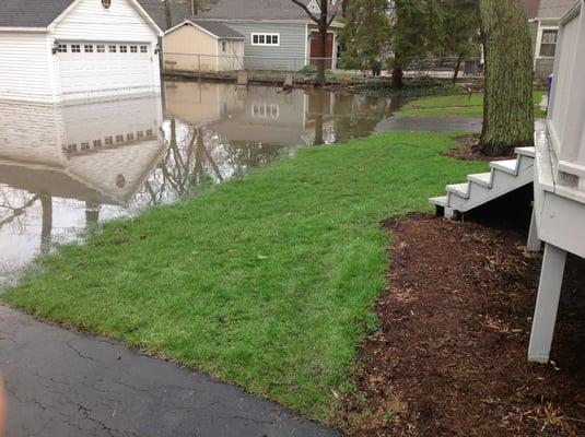 Epic flooding of Elmhurst Illinois April of 2014.