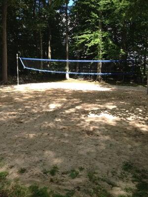 The volleyball court