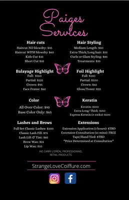 @strangelovecoiffure_paigehouck service menu