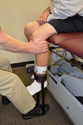 Tibio/ Femur joint mobilization to help restore range of motion after a Total Knee Replacement