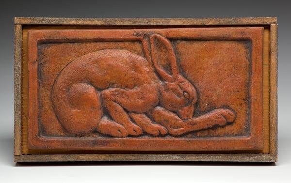 Hare tile by Carolyn Dilcher-Stutz.