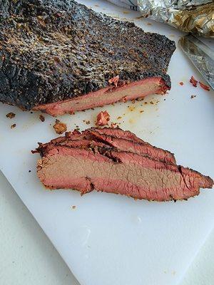 Smoked Beef Brisket, look at that smoke ring!