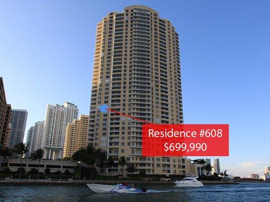 Priced to Sell in Tequesta Point Two in the amazing Brickell Key!