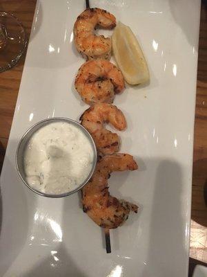 Shrimp Skewer - delicious & lots of flavor & the shrimps are devained - $5