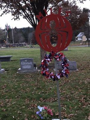 Grave marker for Miles.