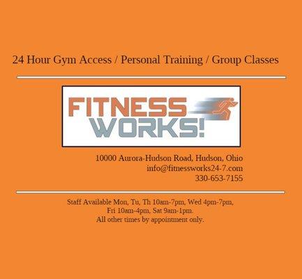 24/7 Gym Access/ Personal Training/ Group Classes!