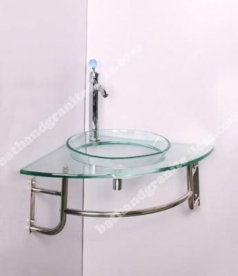 Corner Glass Vanity