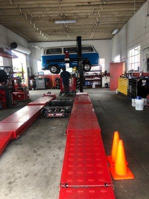 the shop, alignment machine