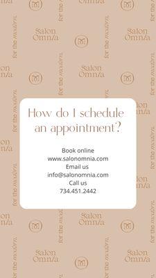 How to schedule an appointment!