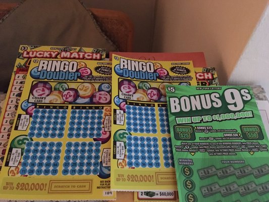 Just bought a few different scratch offs earlier