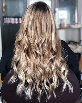 Blonde with extensions