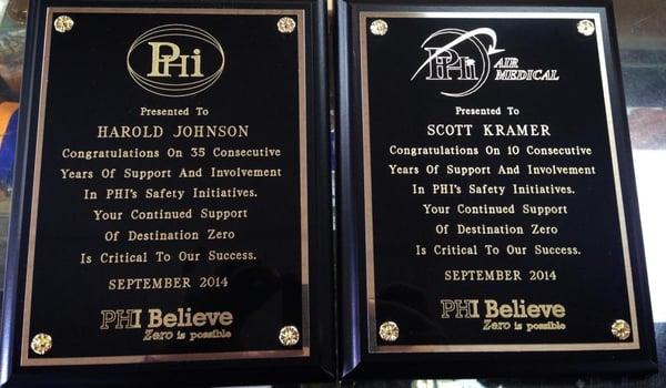 We can create custom safety and achievement plaques