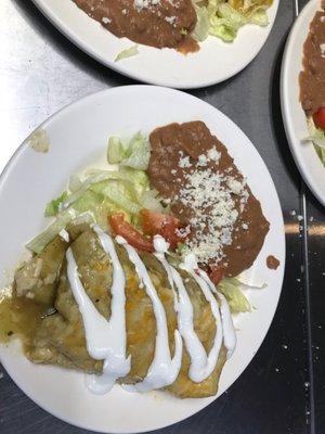 Chile Verde wet burrito