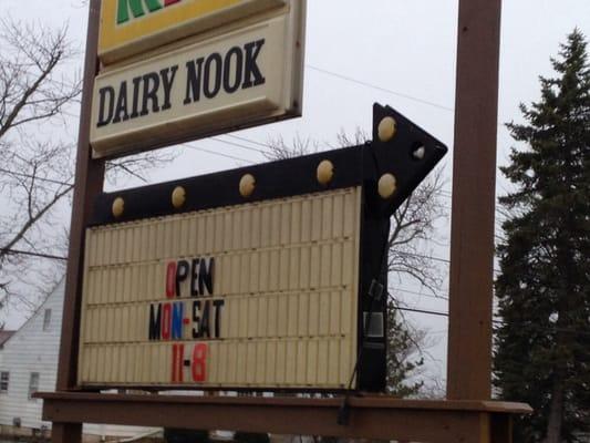 Dairy Nook sign