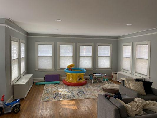 Perfect lighting for playtime! Our trilight shades offer the ultimate versatility for your family room.  Whether it's a ...