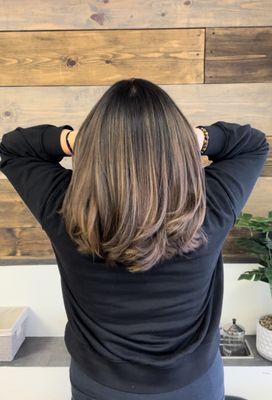 Beautiful brunette balayage.