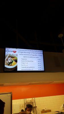 Noodle Bowl Menu