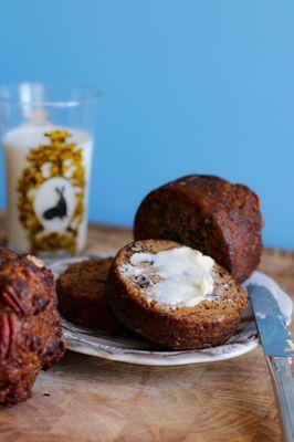 Made with pecans and cane sugar, this bread has a really nice flavor, texture and is amazing toasted with a little butter.