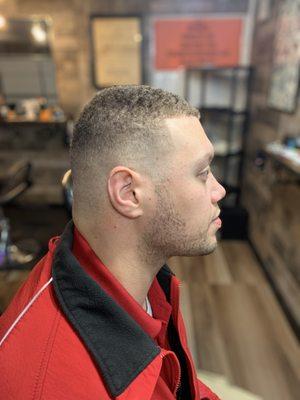 Mid fade haircut