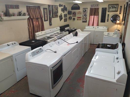 Inventory changes almost daily. We carry a variety of used appliances.