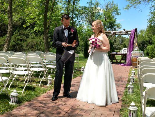 Pre Ceremony Gift Exchange at The Gorgeous Country Pines, Lincoln, NE.